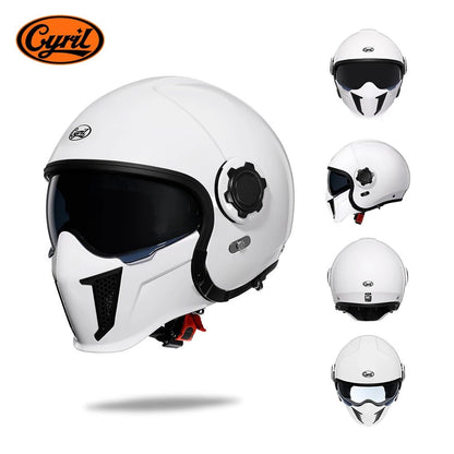 🏍️💥 Casque Moto CYRIL – Full Face & Open Face, Homologué ECE DOT, Casque Modular avec Double Visor - GoDiscount