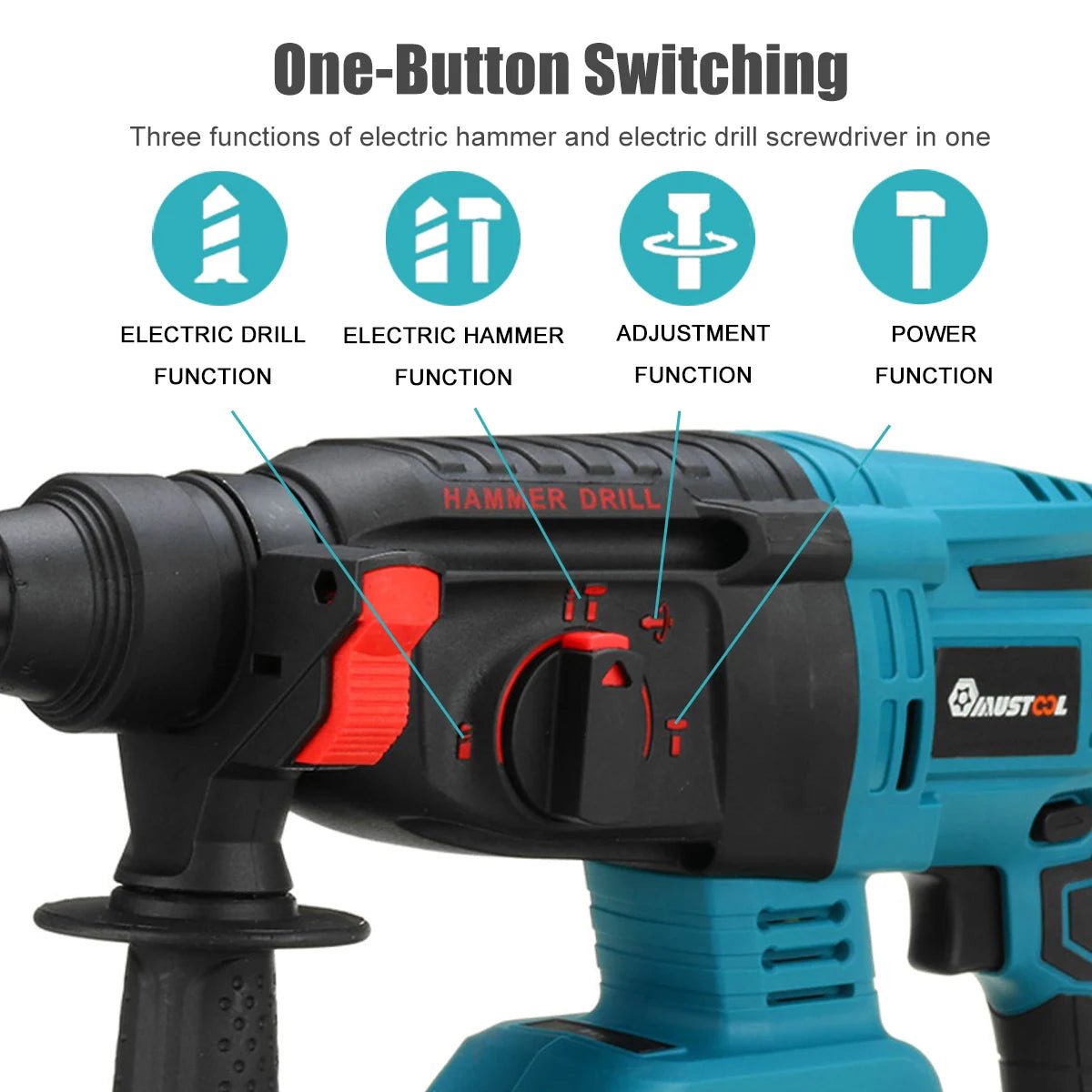 1️⃣ ⚡🛠️ Drillpro Power Set 800N.m – Clé à Chocs + Marteau Perforateur 13mm Compatible Makita 18V - GoDiscount