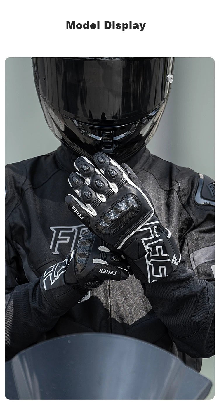 🏍️❄️ Gants Moto Hiver – Cuir Dermal, Protection Carbone | Gants Étanches & Coupe - vent pour Riders - GoDiscount