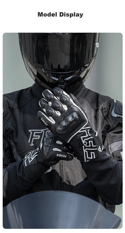 🏍️❄️ Gants Moto Hiver – Cuir Dermal, Protection Carbone | Gants Étanches & Coupe - vent pour Riders - GoDiscount
