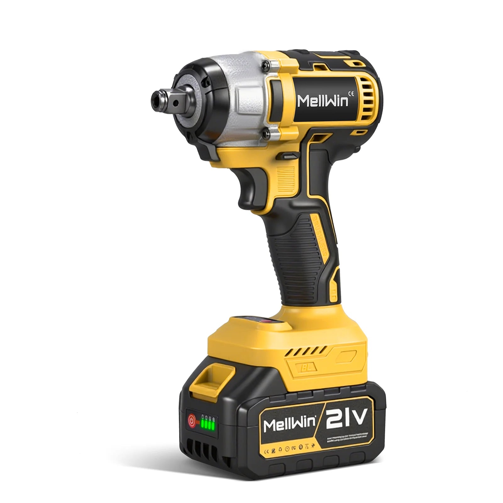 MELLWIN 800W Brushless Electric Wrench Set 3 - IN - 1 Cordless Electirc Drill/Screwdriver/Impact Wrench For Makita 18V Battery Pin - GoDiscount