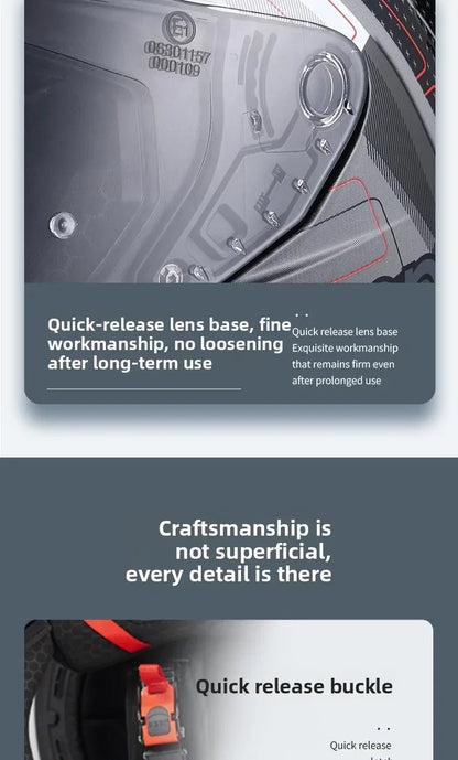 💨🛡️ Casque Moto Beon - 507 – Casque Full Face Racing, Certifié DOT/ECE | Pour Toute Saison - GoDiscount