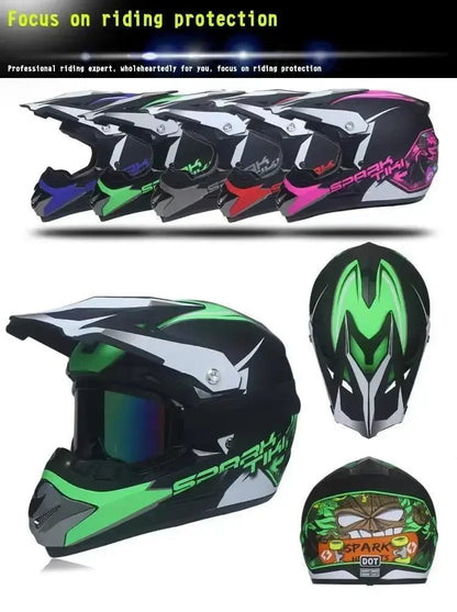 🏍️🎉 Casque Moto Enfant – Casco Moto Off - Road DOT | Protection Sécurisée pour Jeunes & Ados - GoDiscount