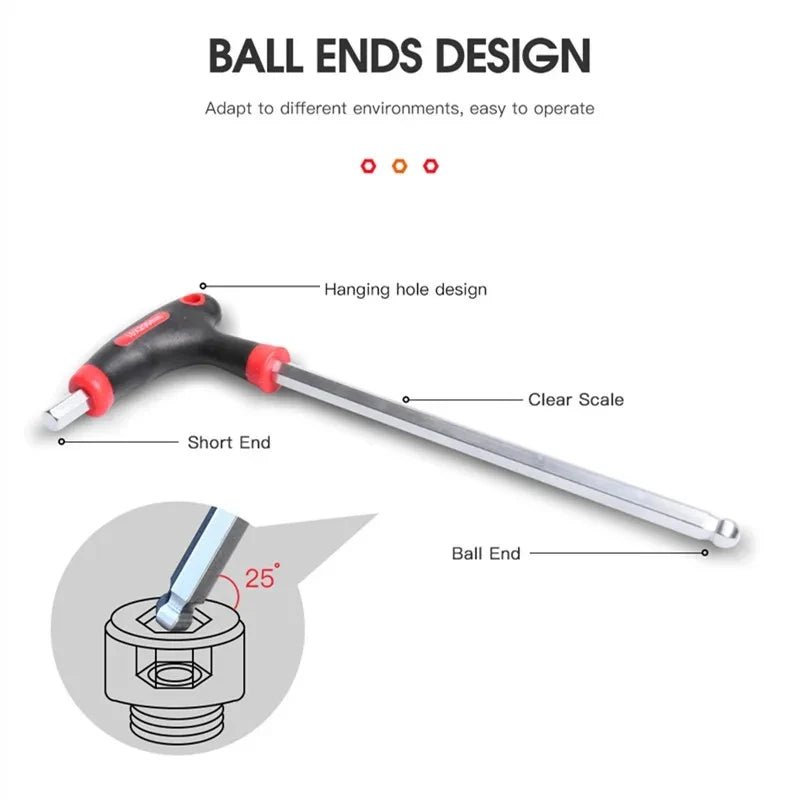 🔧✨ Set 10 Clés Torx/Allen en T – Poignée Confort + Support de Rangement 🧰 - GoDiscount