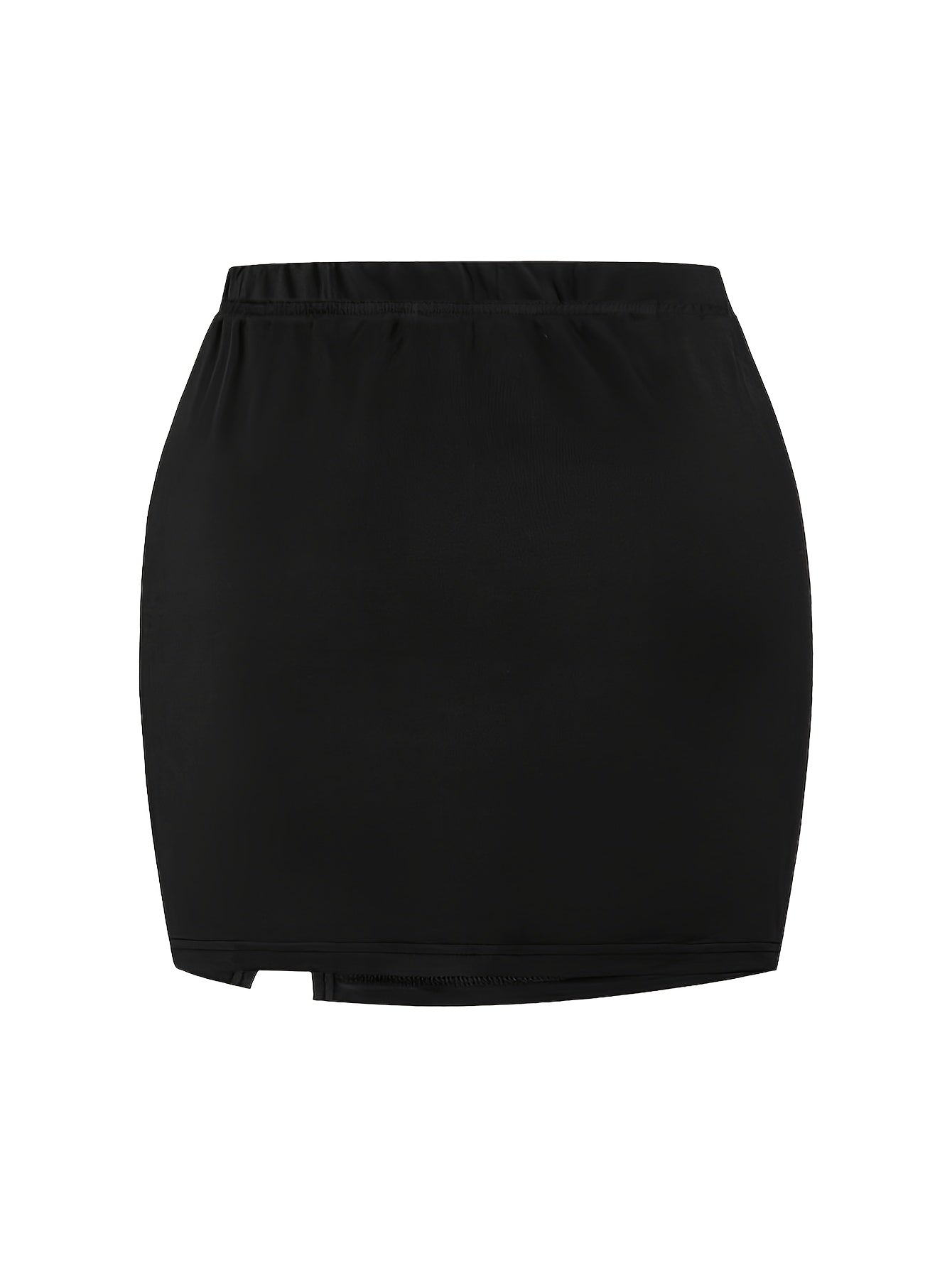 Sexy Women'S Suit, Fashionable And Versatile Solid Color Slit Bodycon Skirt And Thin Strap Camisole Top 2pcs Set, Slim And Sexy Suit, Suitable for Dinner Party Lovers, Off Shoulder Top Xx, Strapless Bra/top, Crop Singlet, Wom - GoDiscount