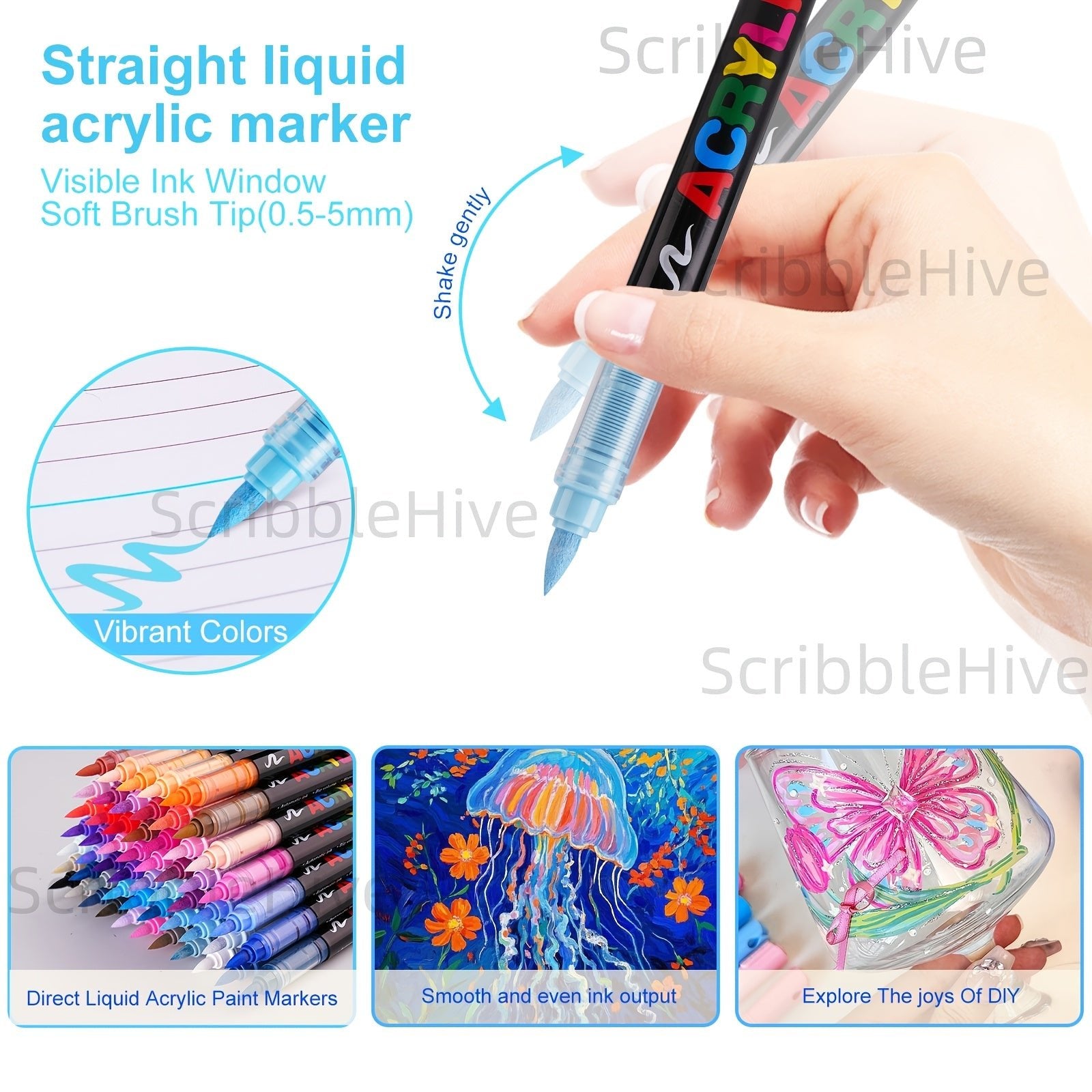 Guangna New 288 - Color Acrylic Marker Pen Set, Liquid Ink, Art Drawing Pens, Elegant Packaging for Professional Painting And Daily Use/Festival Gifts - GoDiscount