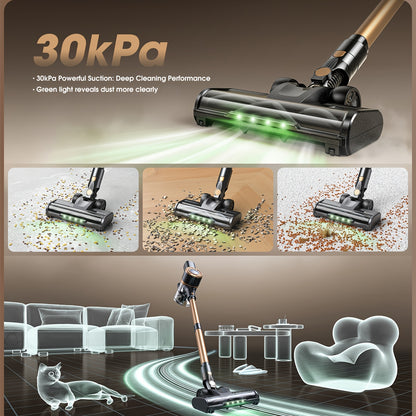 Lubluelu Free - Standing Vacuum Cleaner, 25KPa Powerful Lightweight Cordless 6 In 1 Stick Vacuum Cleaner For Carpet Floor Pet Hair - 202, Christmas&Halloween Gifts - GoDiscount