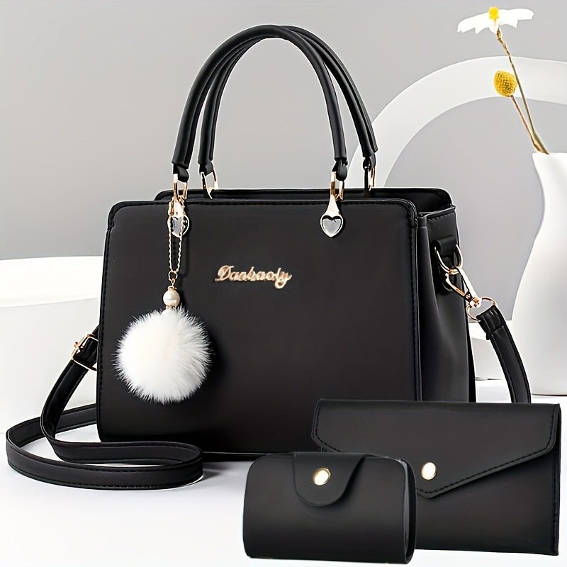 Women'S Elegant Handbag with Detachable Strap - Multi - Functional Crossbody Purse, Zipper Closure, Lining - Stylish Everyday & Formal Bag for Women, Versatile Fashion Accessory - GoDiscount