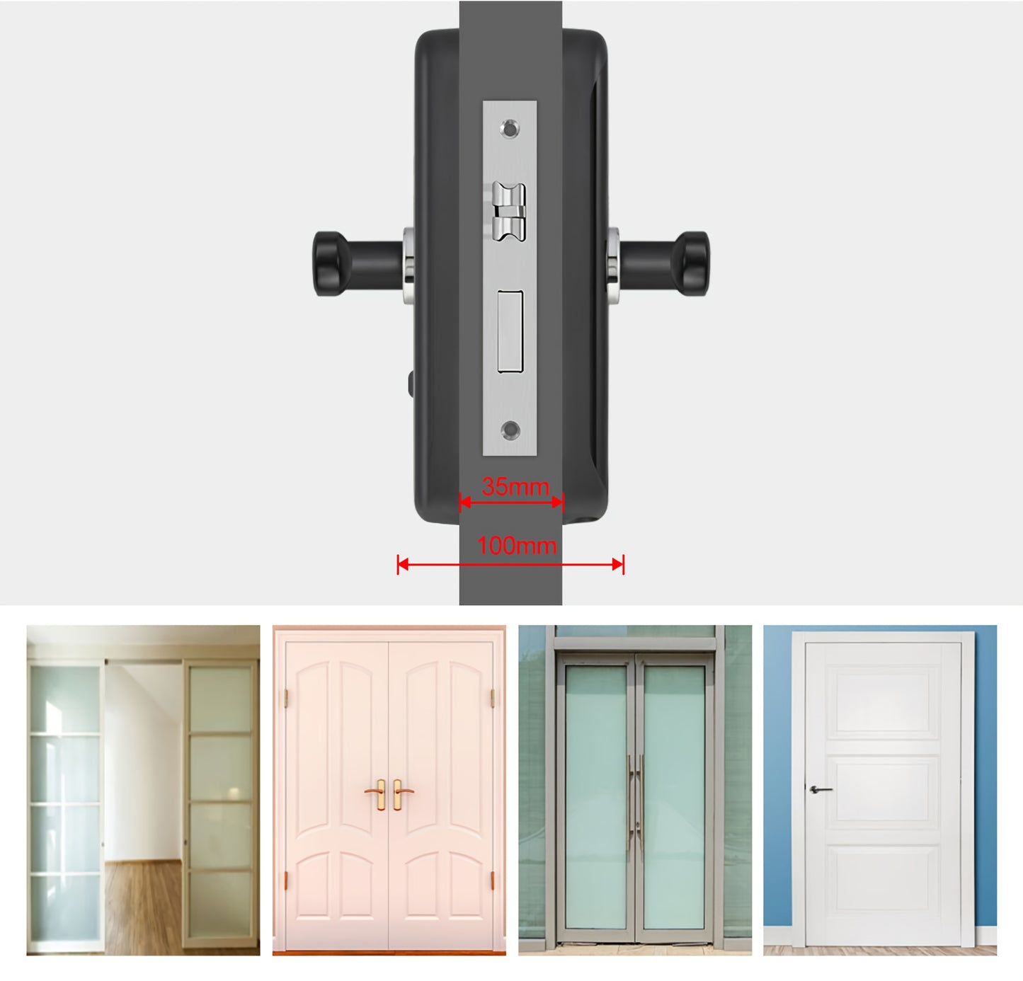 YiToo Smart Door Lock, 5 - in - 1with Fingerprint & Password &key&APP&RFID Card, Smart Fingerprint Door Lock, Aluminum Alloy, Battery - Powered (No Battery Included), Keyless Entry Biometric Lock for Home, Secure Door Lock, Door Lo - GoDiscount