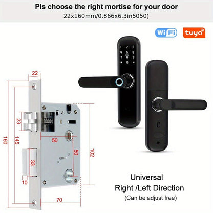 YiToo Smart Door Lock, 5 - in - 1with Fingerprint & Password &key&APP&RFID Card, Smart Fingerprint Door Lock, Aluminum Alloy, Battery - Powered (No Battery Included), Keyless Entry Biometric Lock for Home, Secure Door Lock, Door Lo - GoDiscount