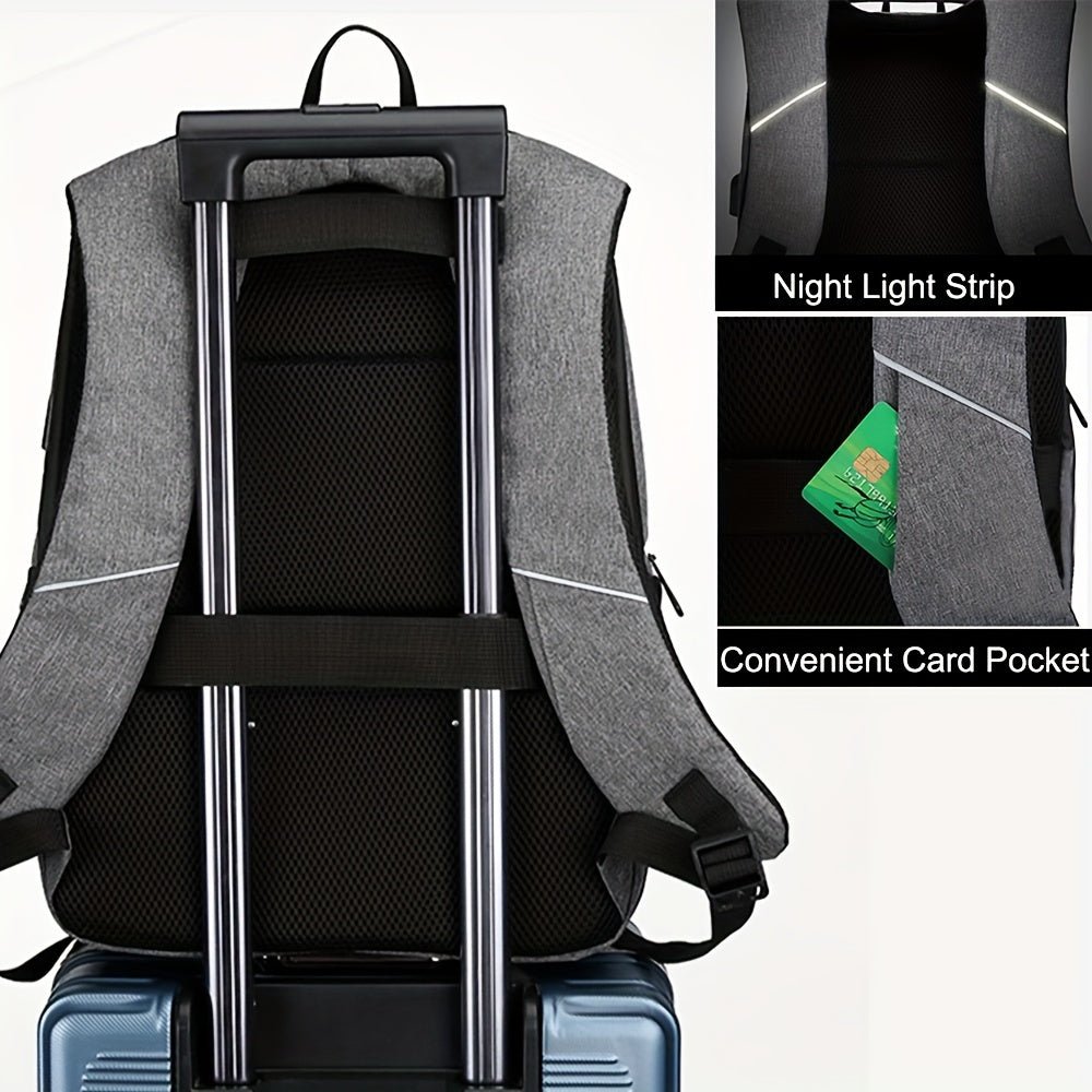 Men's Anti - theft Laptop Backpack, Travel Large Capacity Business Bag Shoulder Bag - GoDiscount