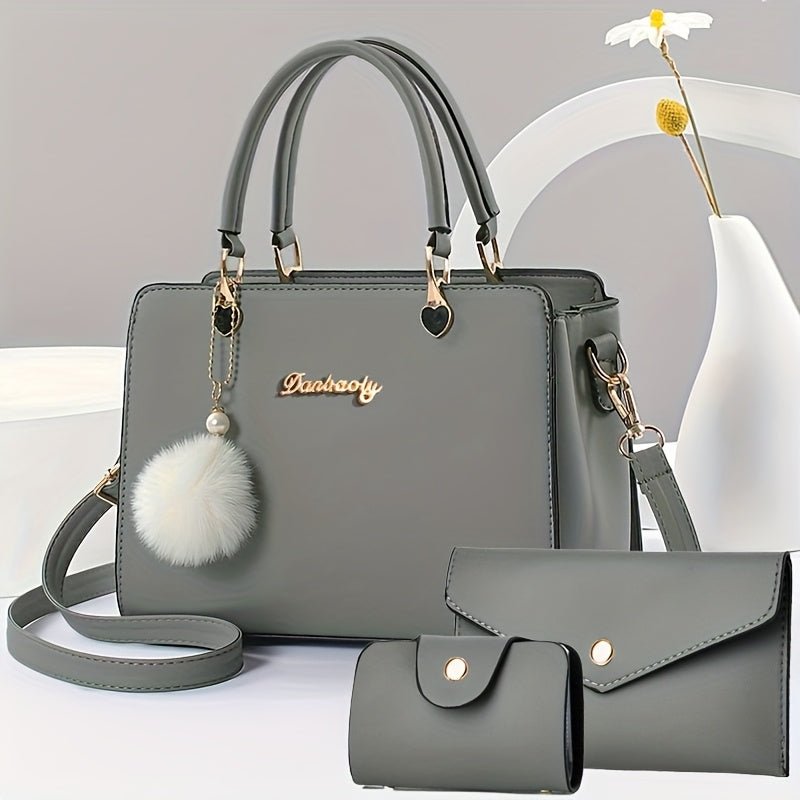 Women'S Elegant Handbag with Detachable Strap - Multi - Functional Crossbody Purse, Zipper Closure, Lining - Stylish Everyday & Formal Bag for Women, Versatile Fashion Accessory - GoDiscount