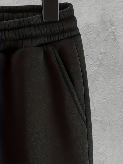 Paris Men'S Casual Fleece - Lined Hoodie and Jogger Set - Stylish Print, Long Sleeve, Kangaroo Pocket, Suitable for Autumn and Winter, Outdoor Sports Warmth, Daily Wear Home Outfit, Perfect For Outdoor - GoDiscount