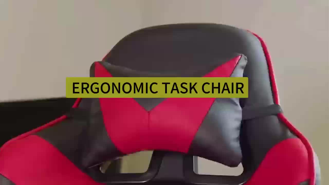Ergonomic Gaming Chair with Footrest - Heavy - Duty Height - Adjustable Recliner, 360° Swivel & Lumbar Support, Manual Recline Mechanism, Faux - like Texture, Foam Padding & Stainless Steel Frame - PC/Office - GoDiscount