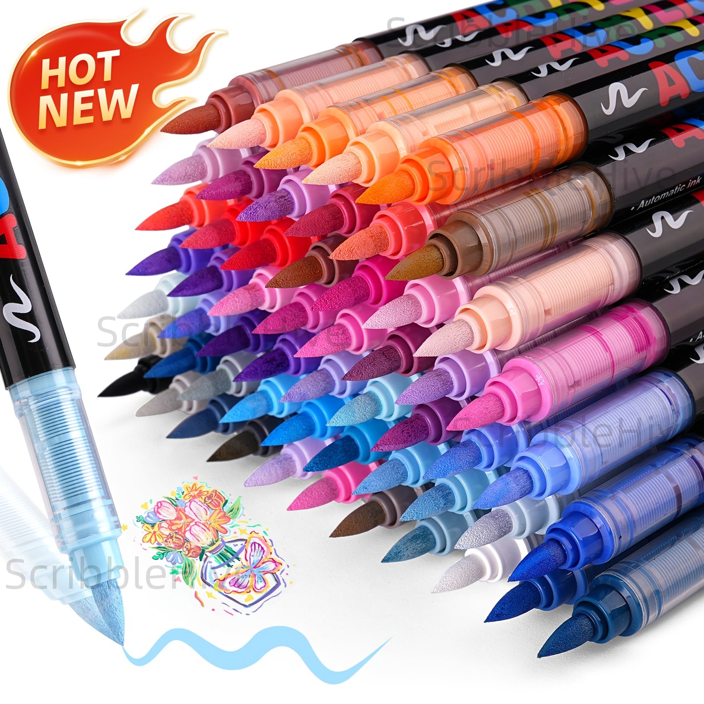 Guangna New 288 - Color Acrylic Marker Pen Set, Liquid Ink, Art Drawing Pens, Elegant Packaging for Professional Painting And Daily Use/Festival Gifts - GoDiscount