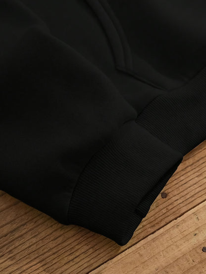 Women'S Chic Brown Hoodie with "Bichette" Print and Red Heart Design - Cozy Long Sleeve Pullover with Kangaroo Pocket, Perfect for Casual Fall/Winter Wear, Casual Wear Hoodie | Chic Casual Style | Polyester Hoodie - GoDiscount