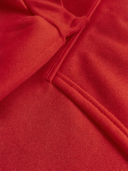 Women'S Motorcycle Graphic Hoodie - Red Casual Sporty Pullover with Back Print, Long Sleeves, and Pockets, Perfect for Casual Attire, Motorcycle Riding Gear - GoDiscount