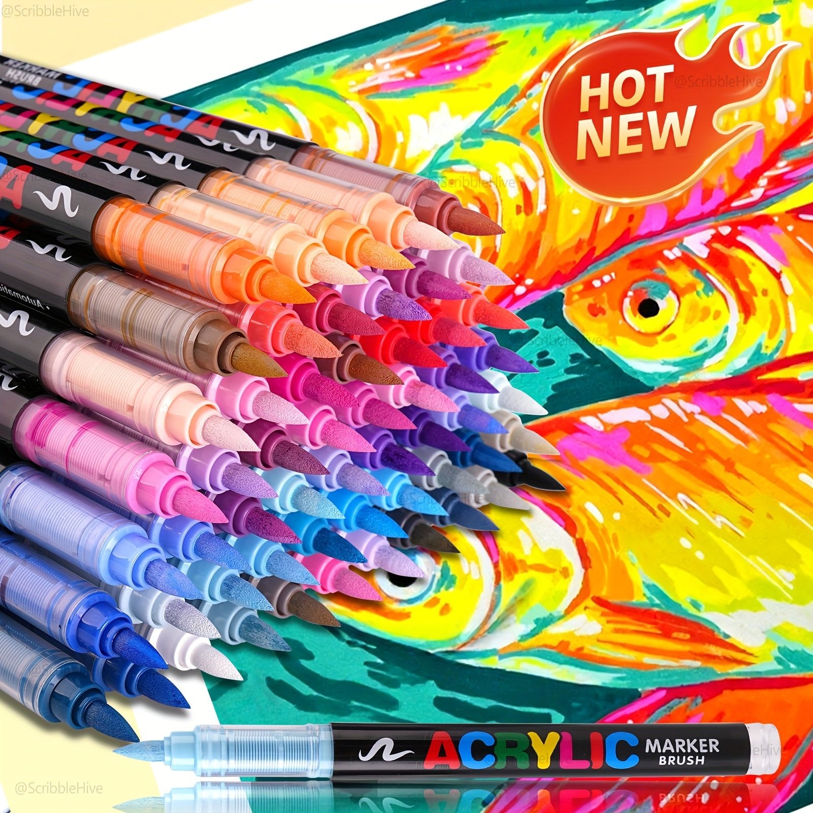 Guangna New 288 - Color Acrylic Marker Pen Set, Liquid Ink, Art Drawing Pens, Elegant Packaging for Professional Painting And Daily Use/Festival Gifts - GoDiscount