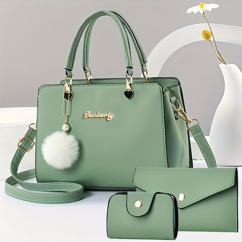 Women'S Elegant Handbag with Detachable Strap - Multi - Functional Crossbody Purse, Zipper Closure, Lining - Stylish Everyday & Formal Bag for Women, Versatile Fashion Accessory - GoDiscount