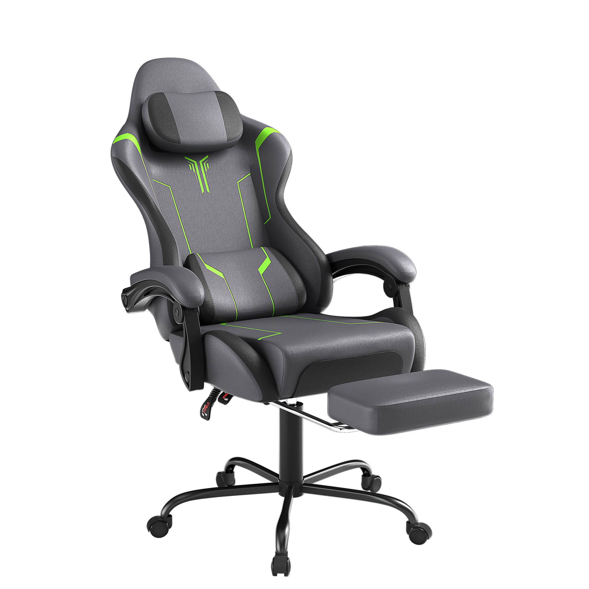 Gaming Chair 150 Kg Office Chair Desk Chair Gaming With Lumbar Cushion + Headrest, Height Adjustable Ergonomic Gaming Chair Gaming Chair, Five Colors - GoDiscount