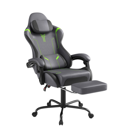 Gaming Chair 150 Kg Office Chair Desk Chair Gaming With Lumbar Cushion + Headrest, Height Adjustable Ergonomic Gaming Chair Gaming Chair, Five Colors - GoDiscount