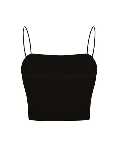 Sexy Women'S Suit, Fashionable And Versatile Solid Color Slit Bodycon Skirt And Thin Strap Camisole Top 2pcs Set, Slim And Sexy Suit, Suitable for Dinner Party Lovers, Off Shoulder Top Xx, Strapless Bra/top, Crop Singlet, Wom - GoDiscount