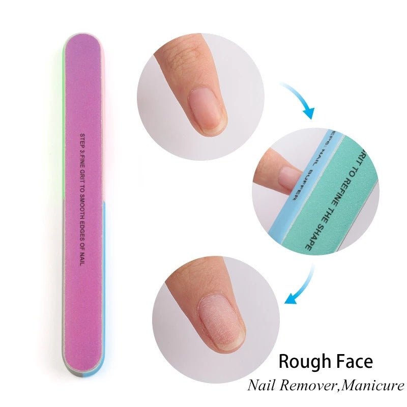 7 Sides Nail Cuticle Polish Strip Tool - Easy Manicure and Pedicure with Clean Cut - GoDiscount
