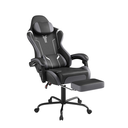 Gaming Chair 150 Kg Office Chair Desk Chair Gaming With Lumbar Cushion + Headrest, Height Adjustable Ergonomic Gaming Chair Gaming Chair, Five Colors - GoDiscount