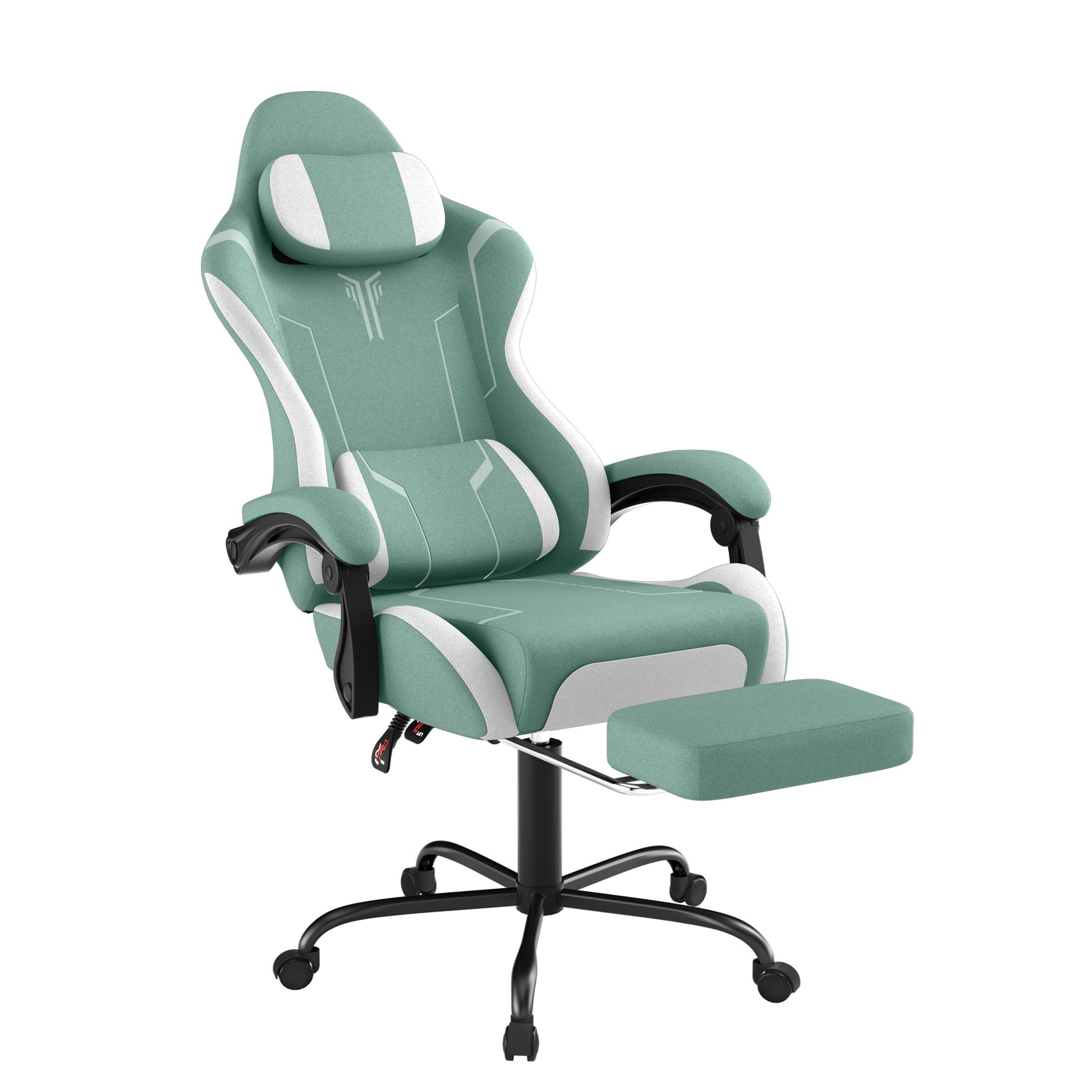 Gaming Chair 150 Kg Office Chair Desk Chair Gaming With Lumbar Cushion + Headrest, Height Adjustable Ergonomic Gaming Chair Gaming Chair, Five Colors - GoDiscount